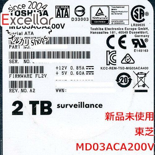 bn 14 TOSHIBA製HDD 2 TB SATA 600 7200