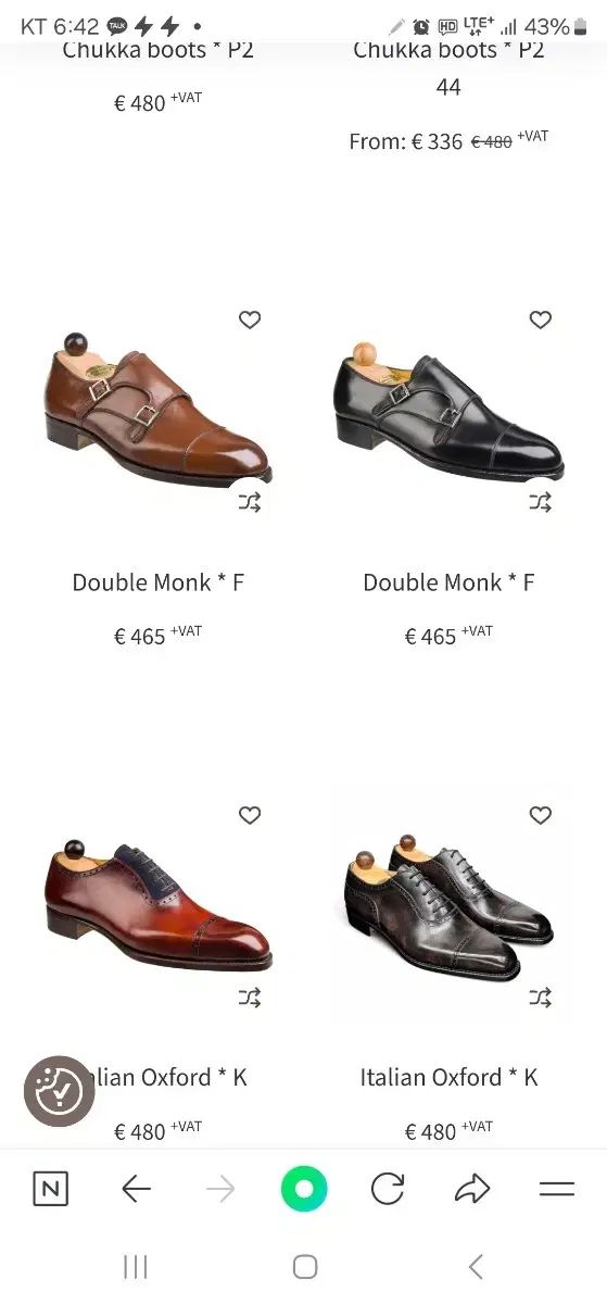  vass ダブルモンク 7.5 ローファー ブーツ 革靴