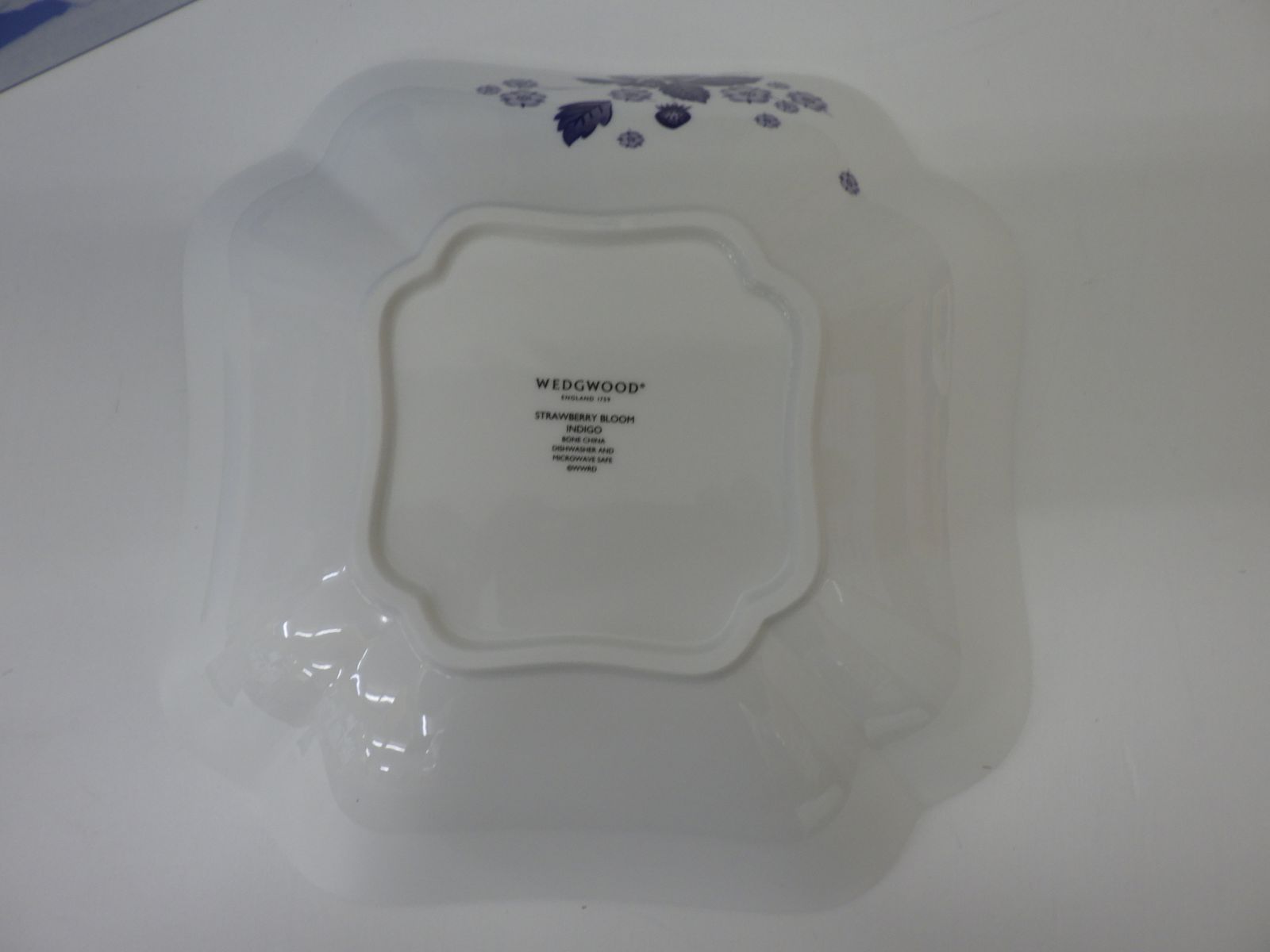 ウェッジウッド WEDGWOOD ストロベリー ブルーム インディゴ スクエア