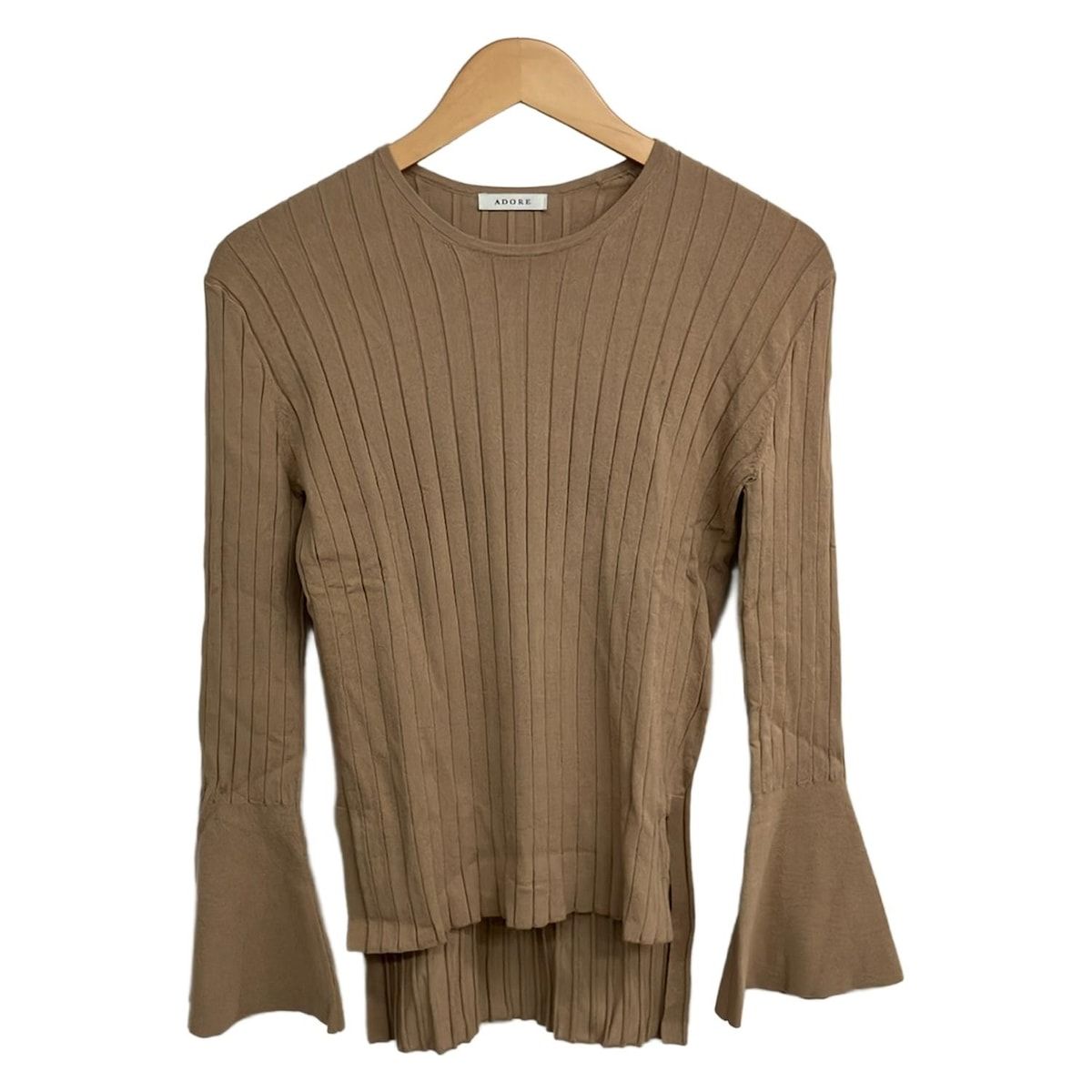ADORE アドーア 長袖カットソー サイズ38 M レディース ブラウン クルーネック