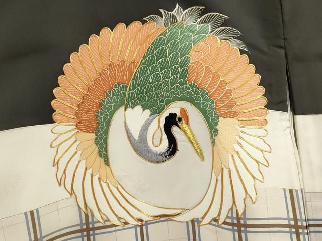  平和屋着物 お宮参り 男の子 祝着 産着 初着 のしめ 駒刺繍 飛鶴 蓑亀吉祥丸文 金彩 ze 着物 着物ドレス 着物 浴衣 和小物