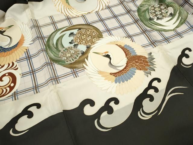 蓑亀吉祥丸文 金彩