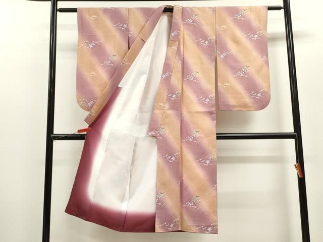 平和屋着物 七五三 女の子 ７歳 祝着 四つ身 松竹梅 暈し染め 洗える着物 ze