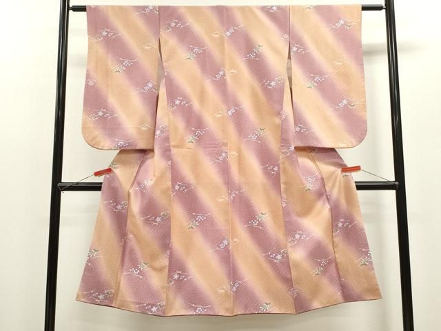 平和屋着物 七五三 女の子 ７歳 祝着 四つ身 松竹梅 暈し染め 洗える着物 ze