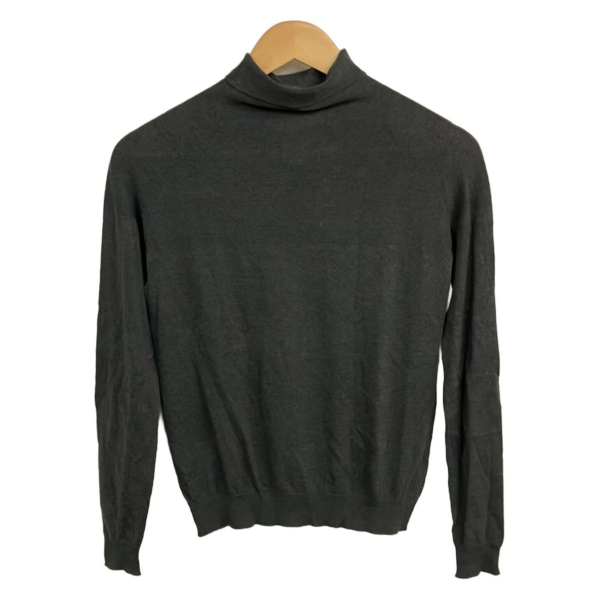 ジルサンダー 長袖カットソー サイズ34 XS レディース - 754116 ダークグレー タートルネック シルク混