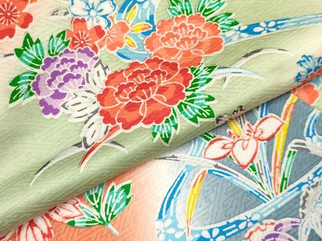  平和屋着物 七五三 女の子 ３歳 祝着 三つ身 流水花文 暈し染め ma 着物 着物ドレス 着物 浴衣 和小物