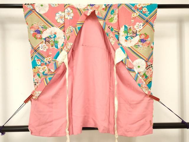 平和屋着物[]アンティーク 大正ロマン 七五三 女の子 3歳 祝着 三つ身