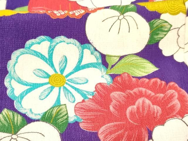  平和屋着物 アンティーク 大正ロマン 七五三 女の子 ７歳 祝着 四つ身 吉祥花文 ma 着物 着物ドレス 着物 浴衣 和小物