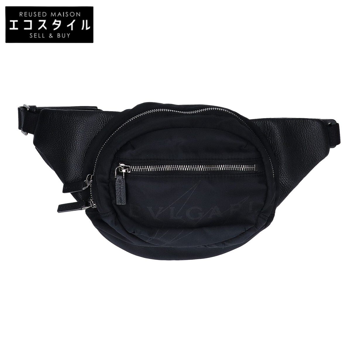 BVLGARI ブルガリ ｘ 290773 ロゴ入り ナイロンｘレザー