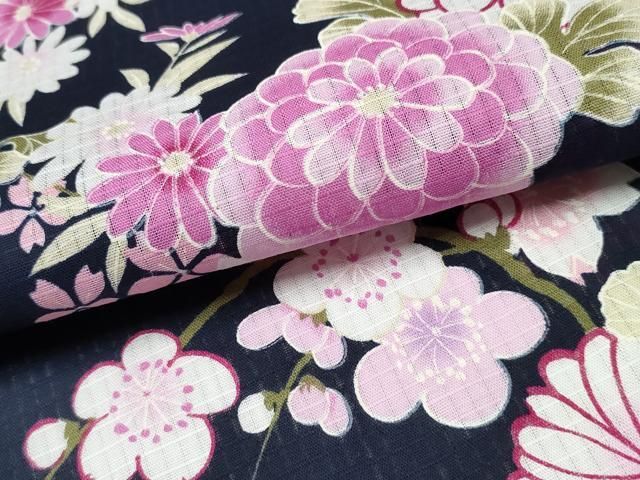  平和屋着物∴夏物 浴衣 綿紅梅 花丸文 綿 ng 浴衣単品 浴衣