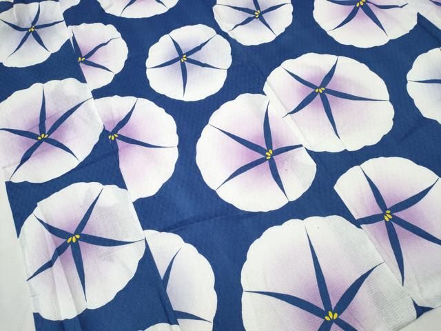 平和屋着物∴夏物 浴衣 朝顔 綿 ng