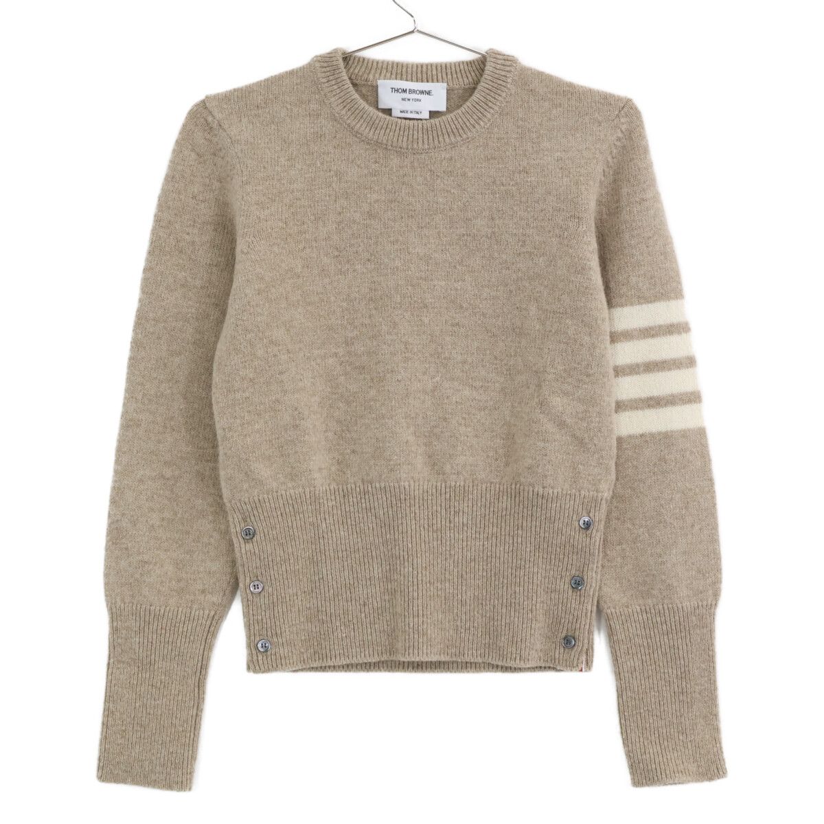 THOM BROWNE トムブラウン FKA 507 A-Y 1026 ｶｰｷ ﾐﾗﾉｽﾃｯﾁ 4 BAR ﾌﾟﾙｵｰﾊﾞｰ 38