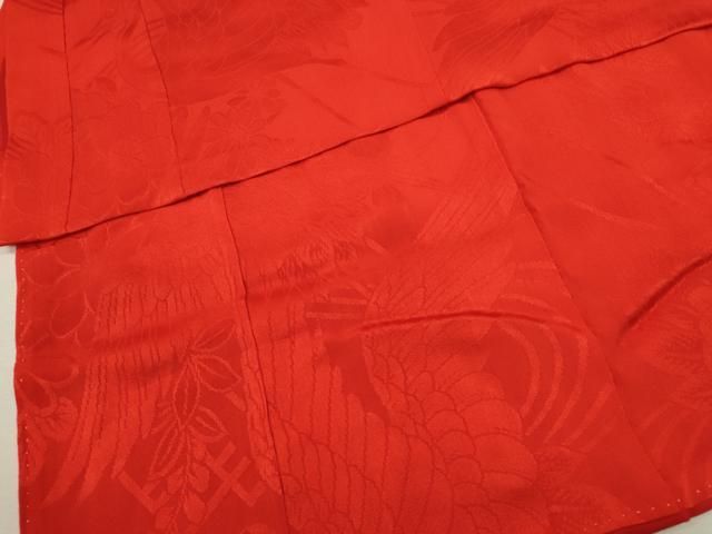 長襦袢 飛鶴草花地紋