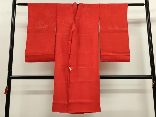 平和屋着物 アンティーク 大正ロマン 七五三 女の子 ７歳 長襦袢 亀甲草花地紋 ze