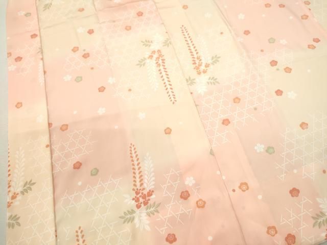  平和屋着物 七五三 女の子 ７歳 長襦袢 網目藤梅文 暈し染め 半衿刺繍 ze 着物 着物ドレス 着物 浴衣 和小物