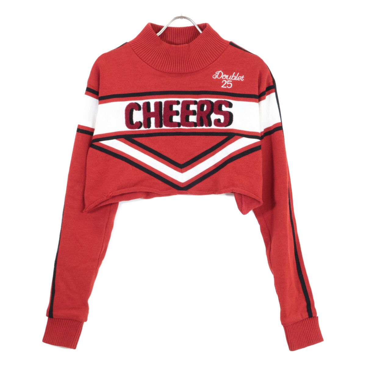 doublet ダブレット 25 SS ﾚｯﾄﾞ 55 KN 185 CUTOFF CHEERLEADING PULLOVER M