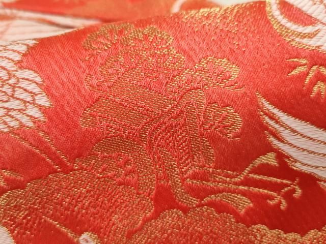  平和屋着物 七五三 女の子 ３歳 被布 飛鶴風景文 金糸 ze 着物 着物ドレス 着物 浴衣 和小物