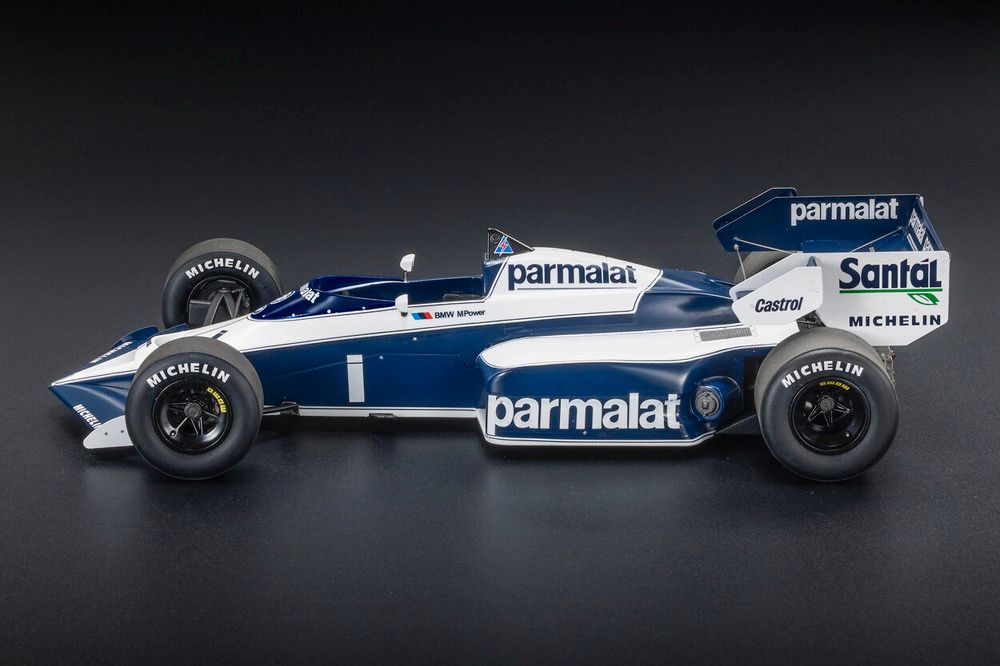BRABHAM F 1 BT 53 パルマラット USAデトロイトGP優勝 1984 ネルソン ピケ ホワイト ブルー GP Replicas 18 ミニカー