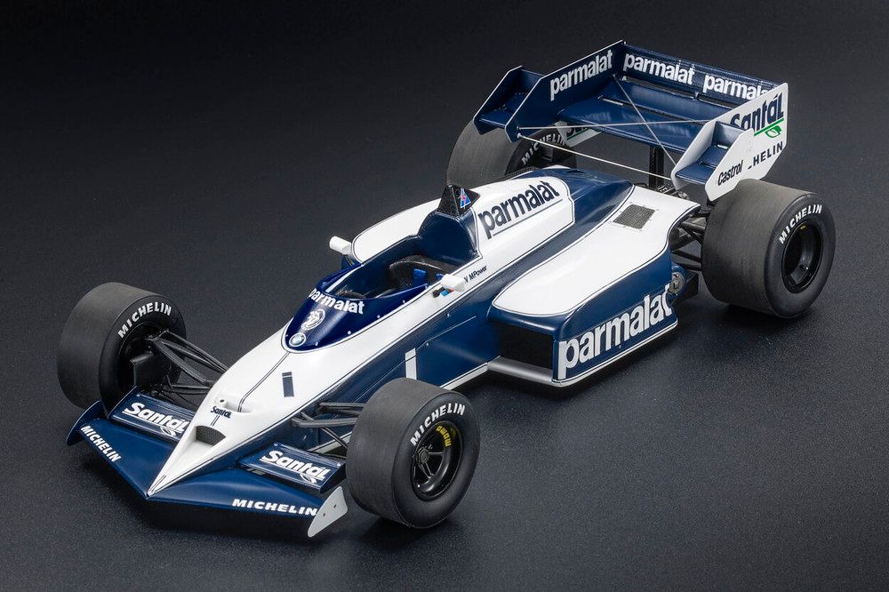 BRABHAM F 1 BT 53 パルマラット USAデトロイトGP優勝 1984 ネルソン ピケ ホワイト ブルー GP Replicas 18 ミニカー