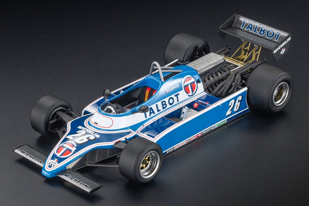 LIGIER F 1 JS 17 26 デトロイトUSA GP 6位 1982 ジャック ラフィット ライトブルー Replicas 18 ミニカー