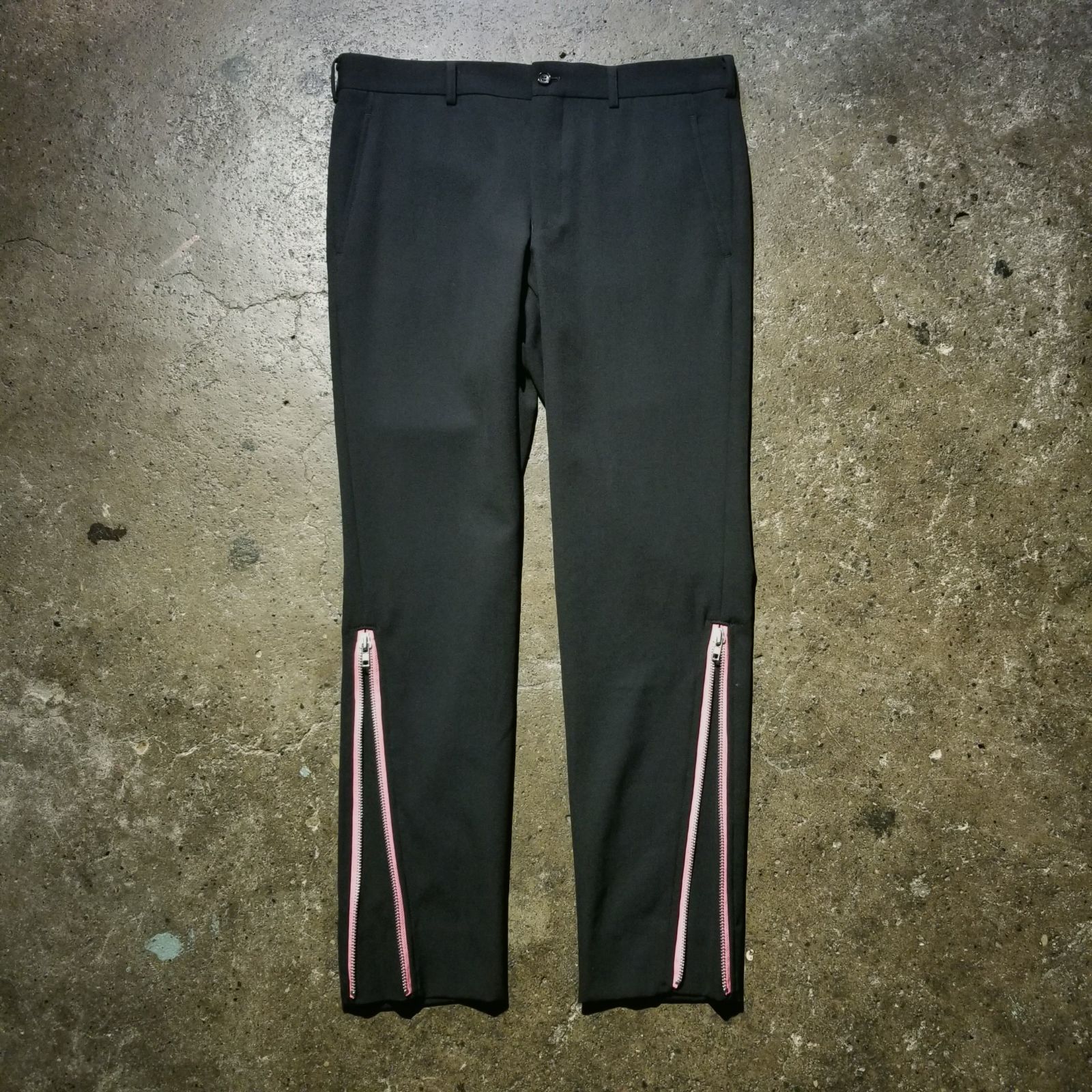 COMME des GARCONS HOMME PLUS 25ss ウールギャバ 裾ジップスラックス