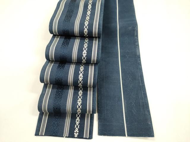平和屋着物 夏物 本場筑前博多織 男性 角帯 紗献上 正絹 cm