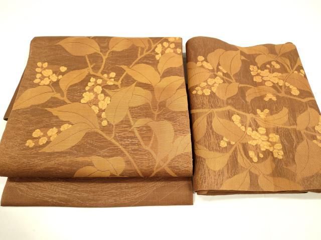 平和屋着物 夏物 つけ帯 枝花文 正絹 cm