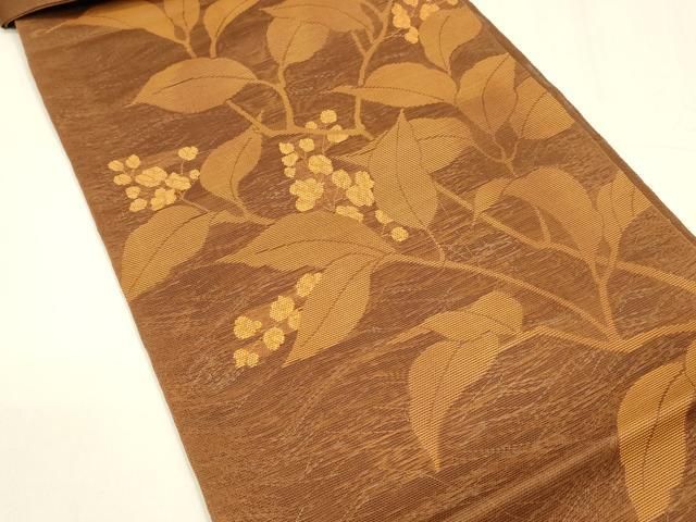平和屋着物 夏物 つけ帯 枝花文 正絹 cm