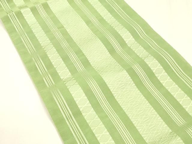 平和屋着物 夏物 本場筑前博多織 つけ帯 紗献上 若葉色 正絹 cm