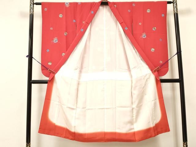 平和屋着物 七五三 女の子 ７歳 祝着 四つ身 鈴鞠花文 ma