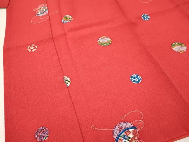  平和屋着物 七五三 女の子 ７歳 祝着 四つ身 鈴鞠花文 ma 着物 着物ドレス 着物 浴衣 和小物