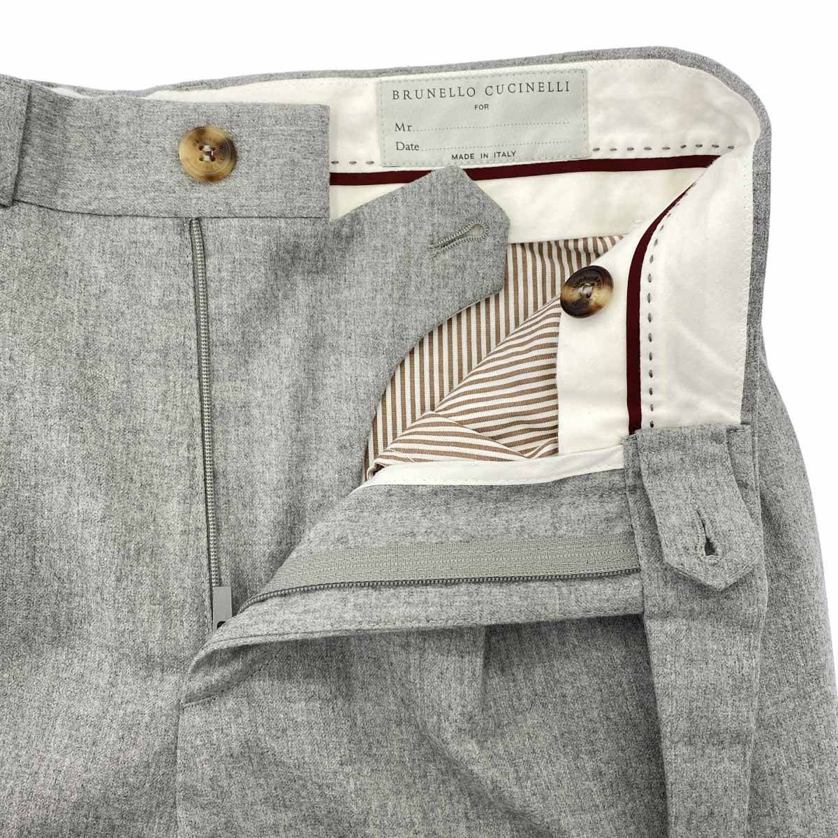 BRUNELLO CUCINELLI ブルネロクチネリ ウールスラックスパンツ グレー