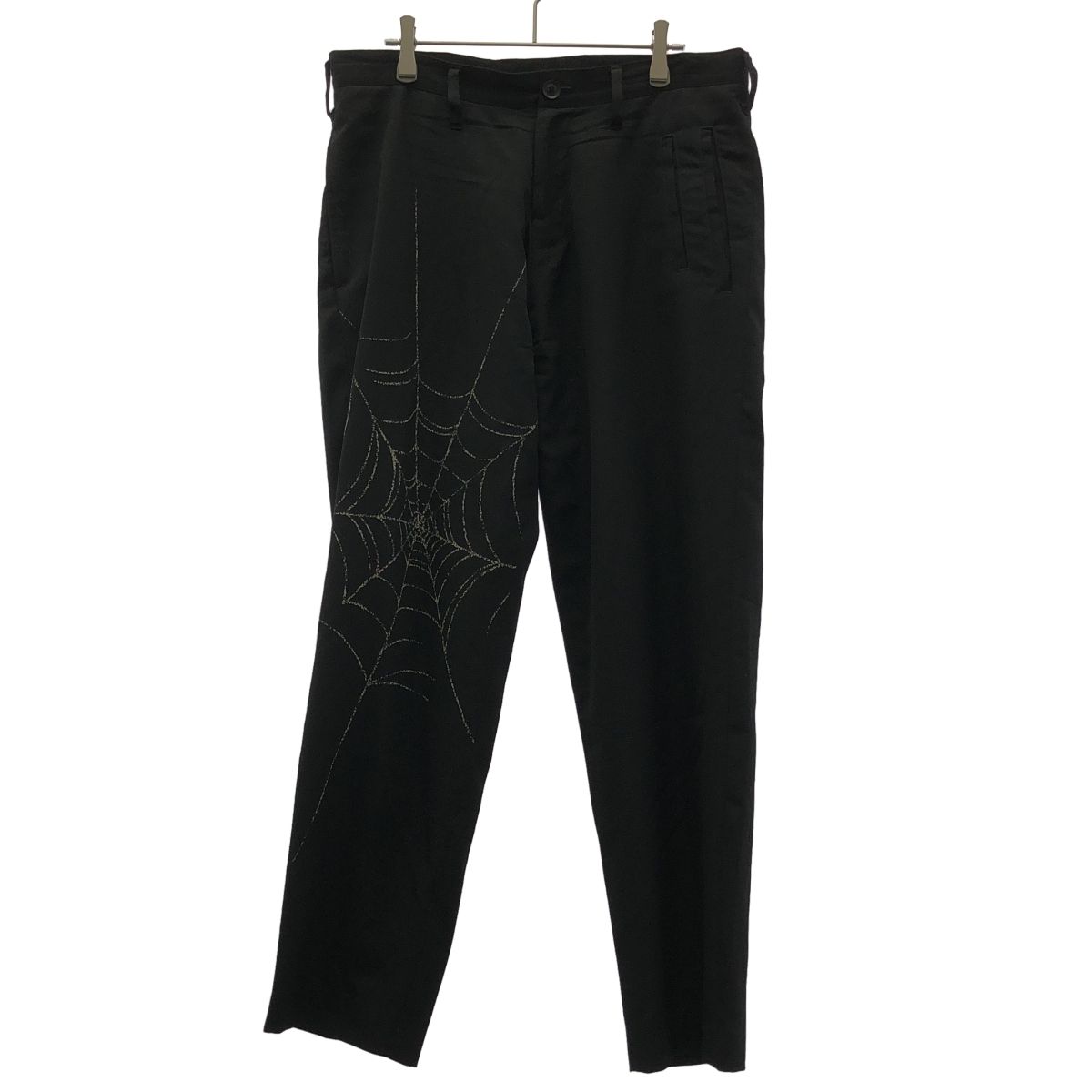 BLACK Scandal Yohji Yamamoto ブラックスキャンダルヨウジヤマモト 18AW スパイダーウェブウールスラックスパンツ HV-P51-191 ブラック 2 BLACK Scandal Yohji Yamamoto ブラックスキャンダルヨウジヤマモト