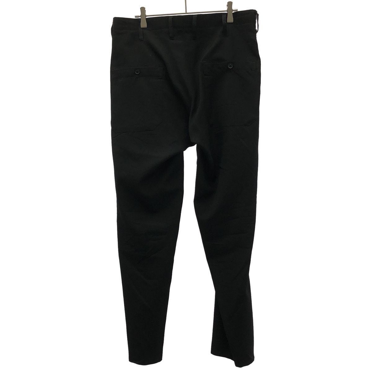 BLACK Scandal Yohji Yamamoto ブラックスキャンダルヨウジヤマモト 18AW スパイダーウェブウールスラックスパンツ HV-P51-191 ブラック 2 BLACK Scandal Yohji Yamamoto ブラックスキャンダルヨウジヤマモト