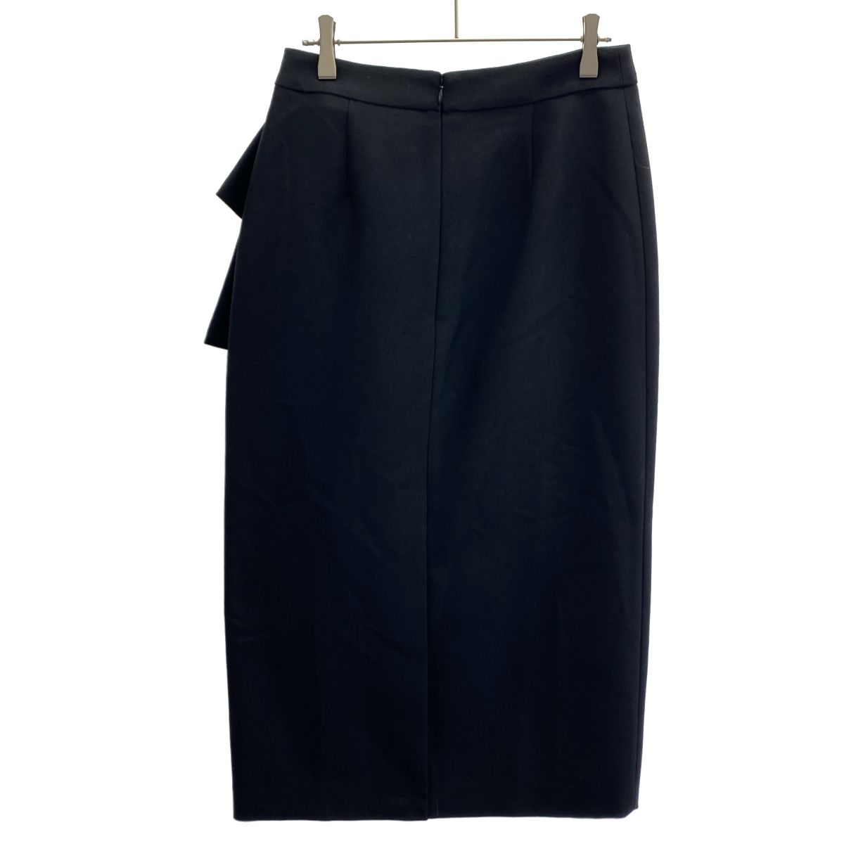 BORDERS at BALCONY ボーダーズアットバルコニー 25 AW RIBBON MIDI SKIRT リボンミディスカート BO 2521-3 H-09 ブラック 36