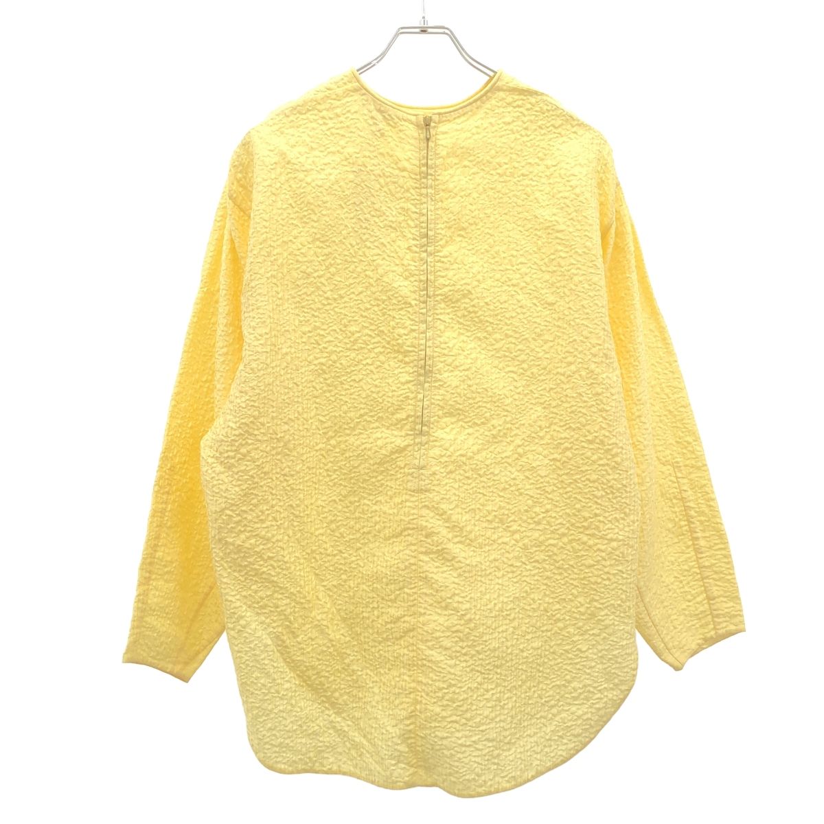 BLAMINK ブラミンク コットンシルクエンボスプルオーバーブラウス 7921-230-0142 イエロー 38