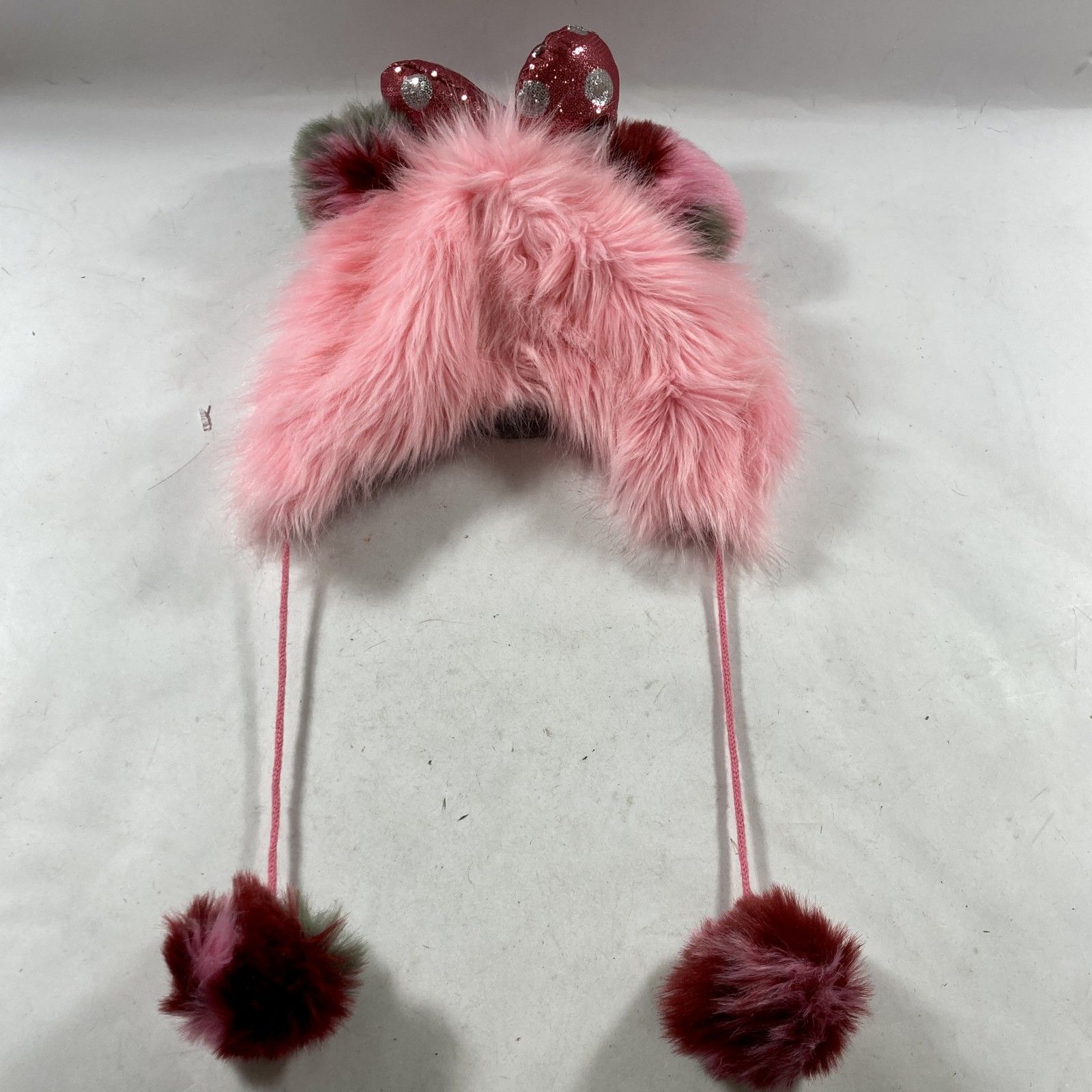 Disney ディズニー ミニーマウス ファンキャップ ファー スパンコール ふわふわ ピンク 0.1 kg