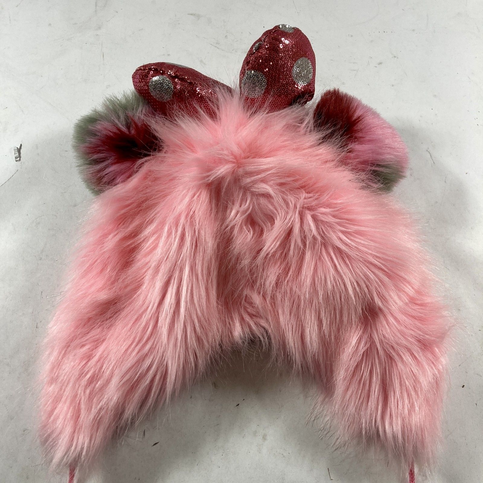 Disney ディズニー ミニーマウス ファンキャップ ファー スパンコール ふわふわ ピンク 0 1 kg 抱き人形 ディズニーランド シー(ファンキャップ 帽子) 