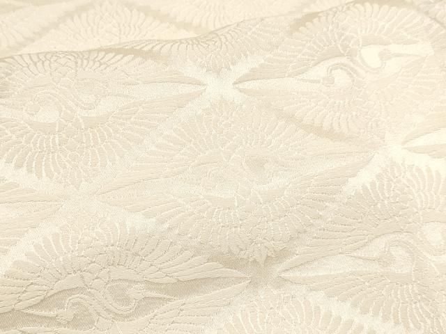 双鶴菱地紋 アイボリー色