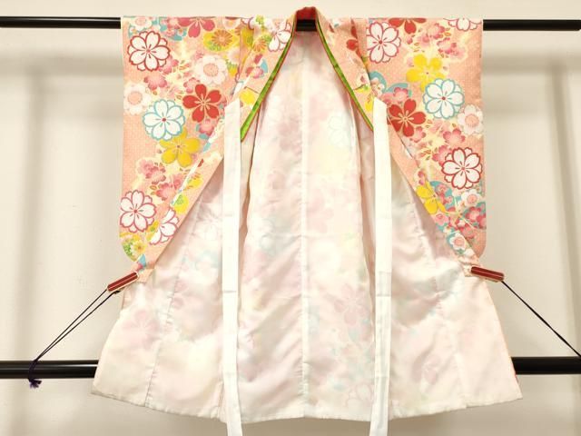 平和屋着物 七五三 女の子 ３歳 祝着 三つ身 舞桜花文 金彩 ma