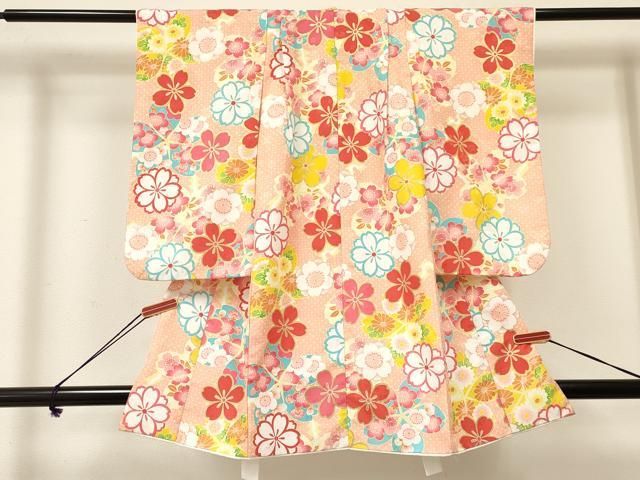 平和屋着物 七五三 女の子 ３歳 祝着 三つ身 舞桜花文 金彩 ma