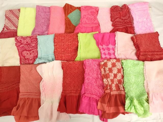 平和屋着物 七五三 女の子 和装小物 帯揚げ セット 総絞り 中抜き絞り あり 正絹 ja