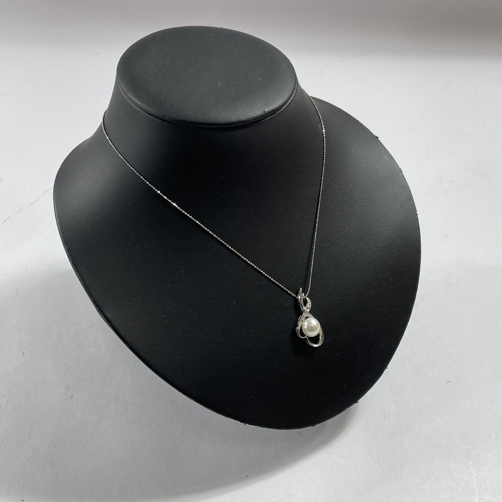 ☆ K14/K14WG刻印 14金 ホワイトゴールド トップス付きネックレス