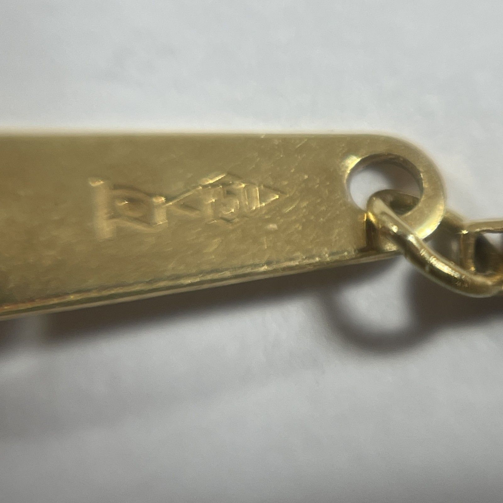 ☆ K18刻印 18金 ゴールド ロングチェーンネックレス 585刻印バチカン