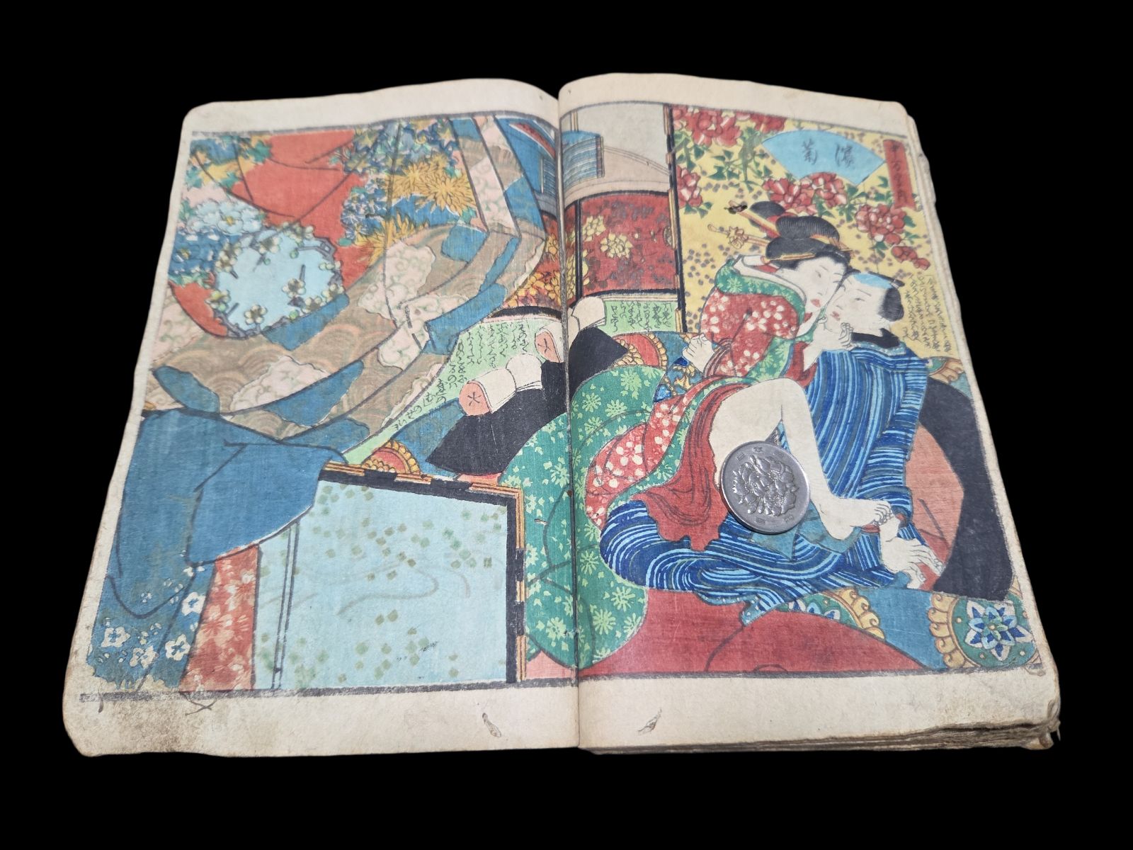 江戸期 春画 浮世絵 木版艶本 美人画 蔵出し 古本 古書 時代資料 古