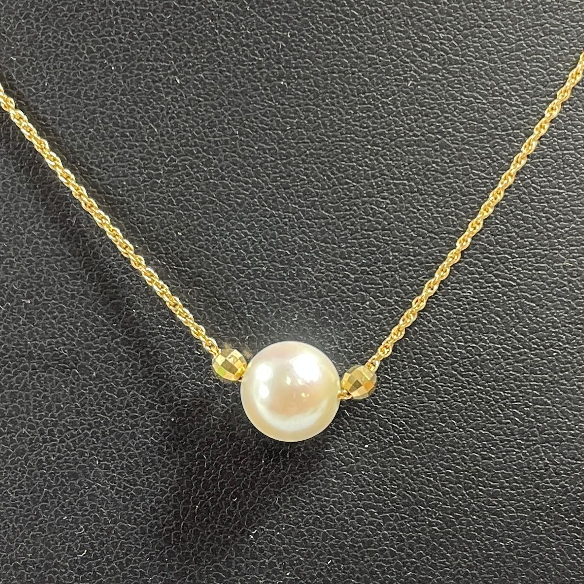 K18刻印　パール　ネックレス ☆ K18刻印 18金 パール飾り付きネックレス ネックレス 40㎝ 総重量