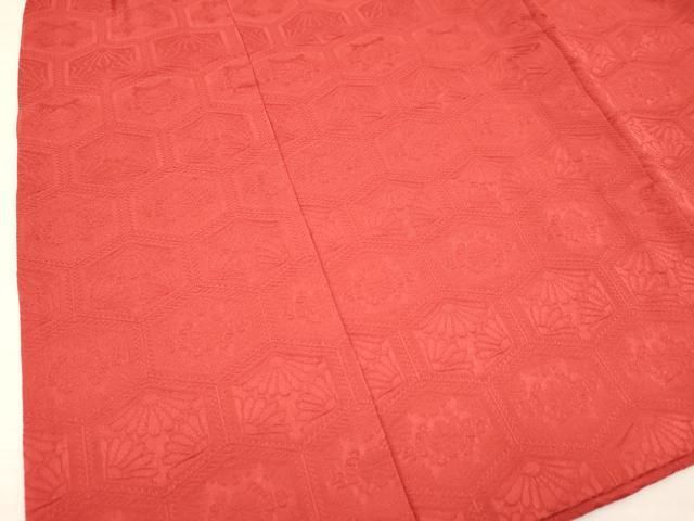  平和屋着物 七五三 女の子 ３歳 祝着 三つ身 被布セット 菊地紋 茜色 ma 着物 着物ドレス 着物 浴衣 和小物