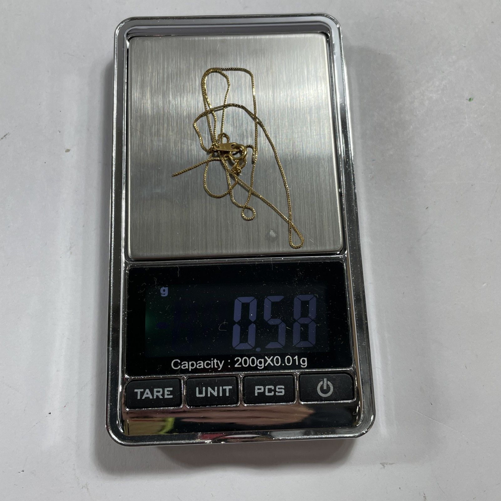 ☆ K10刻印 10金 ゴールドチェーンネックレス 極細 チェーン切れ 