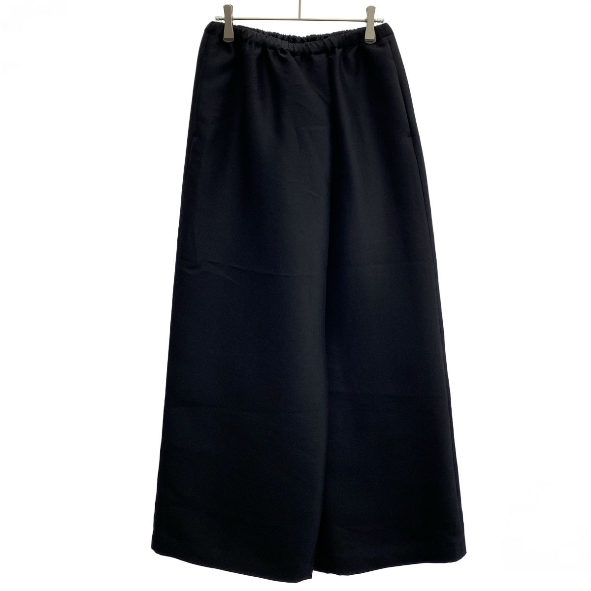 edit-co. エディットコー 23 SS Double Cross Organdie Drawstring Dress Pants ダブルクロスオーガンジードロースウィングドレスパンツ 411 ブラック F
