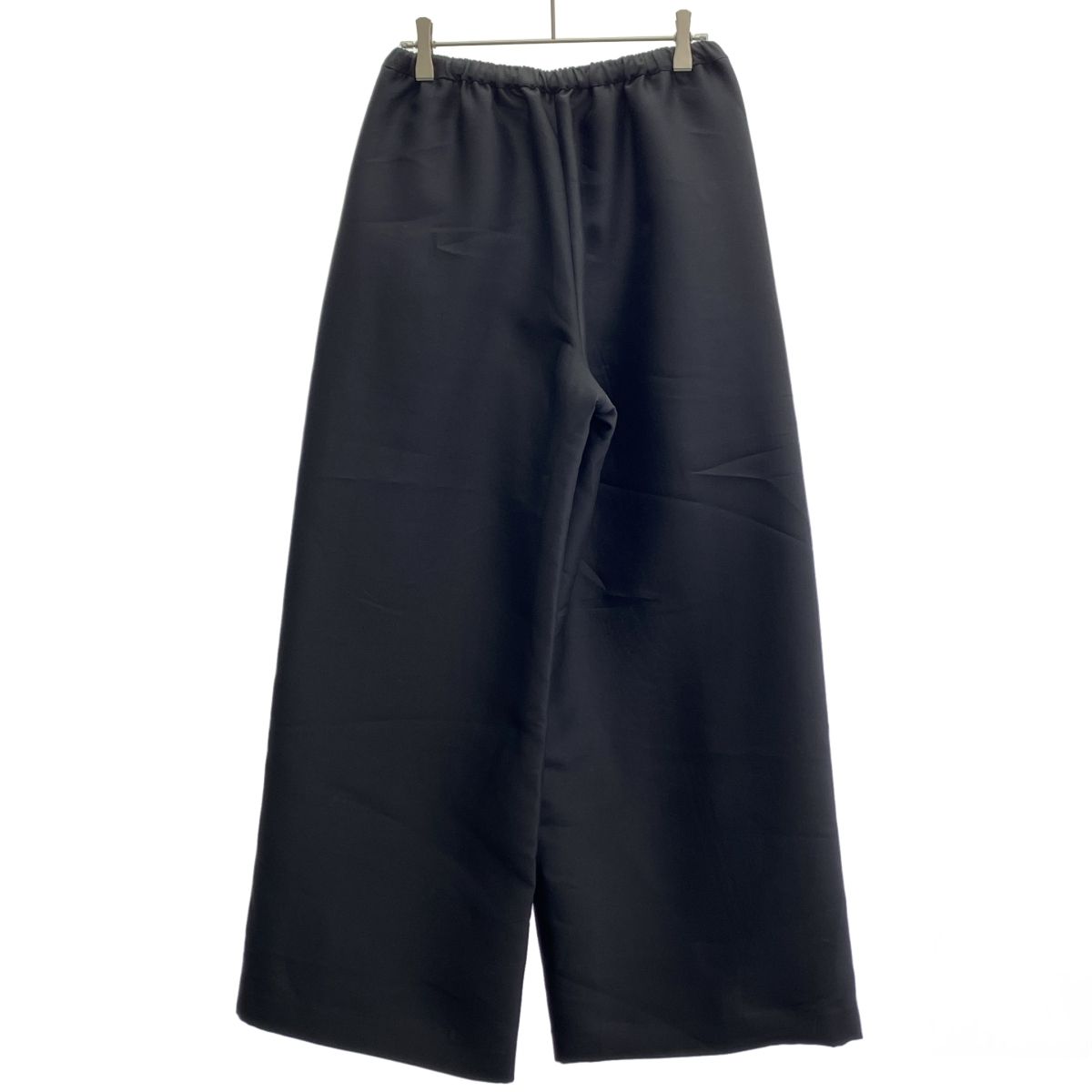 edit-co. エディットコー 23 SS Double Cross Organdie Drawstring Dress Pants ダブルクロスオーガンジードロースウィングドレスパンツ 411 ブラック F